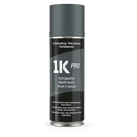 1K Pro  Farbspray Spraydose 400ml Spritzspachtel grau matt
