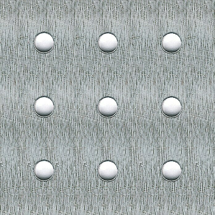 Alberts Chapa perforada de círculos (500 x 250 mm, Espesor: 0,8 mm,  Aluminio)