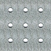 Kantoflex Chapa perforada de círculos (500 x 250 mm, Espesor: 1,5 mm, Aluminio, Brillante)