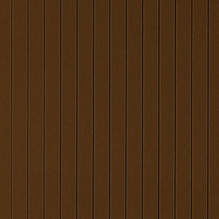 Kovalex WPC-Terrassendiele Exklusiv nach Maß - Walnuss, 480 x 14,5 x 2,6 cm - Braun gemasertes Holzpaneel mit vertikalen Linien für eine natürliche und warme Optik. Perfekt für Wandverkleidungen oder Bodenbeläge.