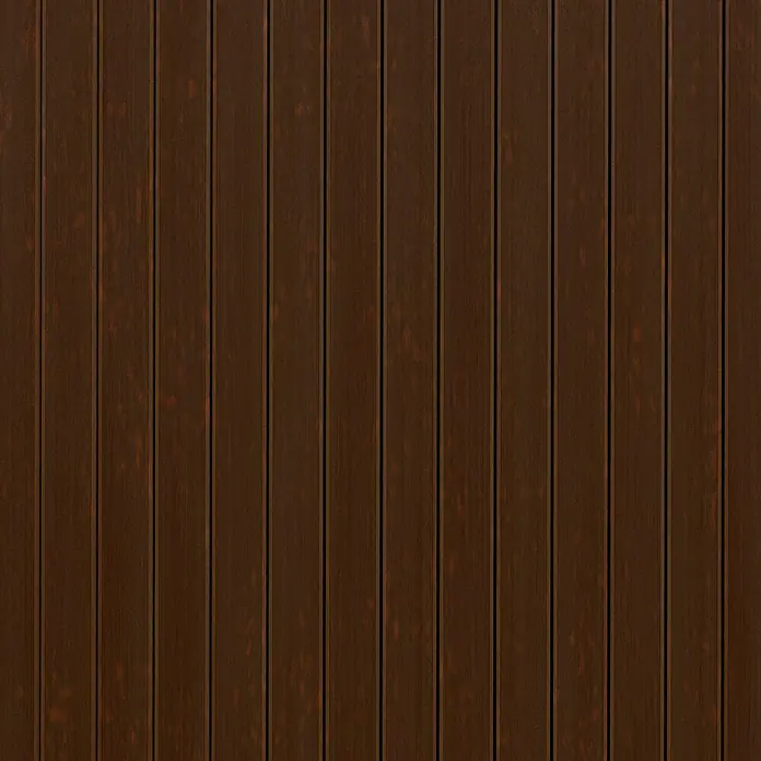 Kovalex WPC-Terrassendiele Massiv mit Struktur nach Maß - Walnuss, 500 x 14,5 x 2 cm - Dunkelbraune Holzpaneele mit feiner Maserung, ideal für Wandverkleidungen und rustikale Inneneinrichtung. Robustes und stilvolles Design.