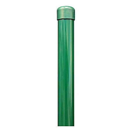 Alberts Zaunpfosten ohne Drahthalter (Länge: 150 cm, Durchmesser: 34 mm, Grün, Metall, Ohne Spanndraht)