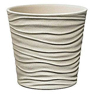 Soendgen Keramik Übertopf rund Sonora (Außenmaß (Ø x H): 21 x 21 cm, Saharabeige, Keramik, Matt)