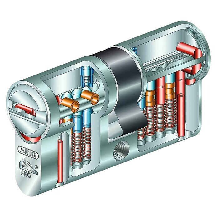 Abus Knopcilinder KXD25 (Met anti-boor beveiliging, Aantal sleutels: 3 st.) | BAUHAUS