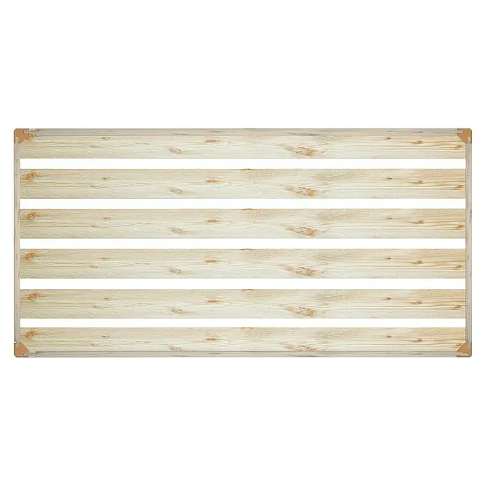 HolzZollhaus Holzkiste A 1/1 - 35 x 70 x 35 cm, Natur - Ansicht einer neuen hellen Holzpalette, ideal für Lagerung oder DIY-Projekte, mit deutlicher Holzmaserung.