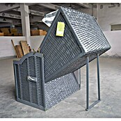 Acamp Strandkorb Rügen (L x B x H: 110 x 81 x 160 cm, Holz, Grau/Weiß) | BAUHAUS