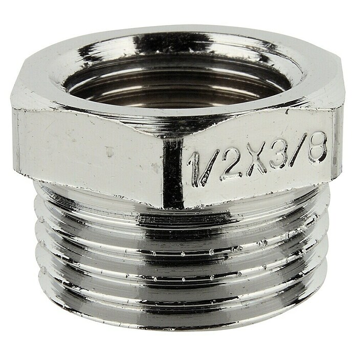 Redukcijski element  (Vanjski navoj: ½″, Unutarnji navoj: ⅜″, Kromirano) | BAUHAUS