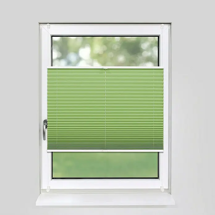 Deco-Raum Plissee ohne Bohren Basic - B x H: 105 x 150 cm, Grün - Grüne Plissee-Rollos am Fenster sorgen für Privatsphäre und schützen vor Sonnenlicht. Sie verleihen dem Raum eine frische Note.