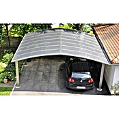 Ximax Carport Portoforte M 60 (4,9 x 5,4 m, Einfahrtshöhe: Max. 2,2 m, Edelstahloptik, Schneelast: 75 kg/m²)
