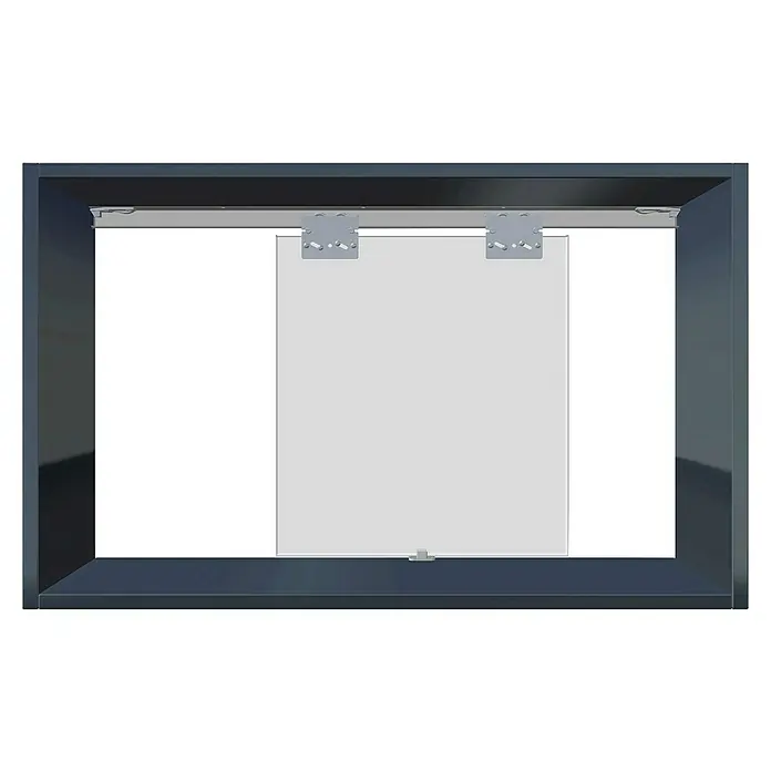 Hettich Laufschiene TopLine 3 / 3plus - Länge: 2.000 mm, Traglast: 40 kg - Abbildung eines Fensters mit einem Rollo, das teilweise heruntergelassen ist, um das Licht zu dimmen oder Privatsphäre zu schaffen.