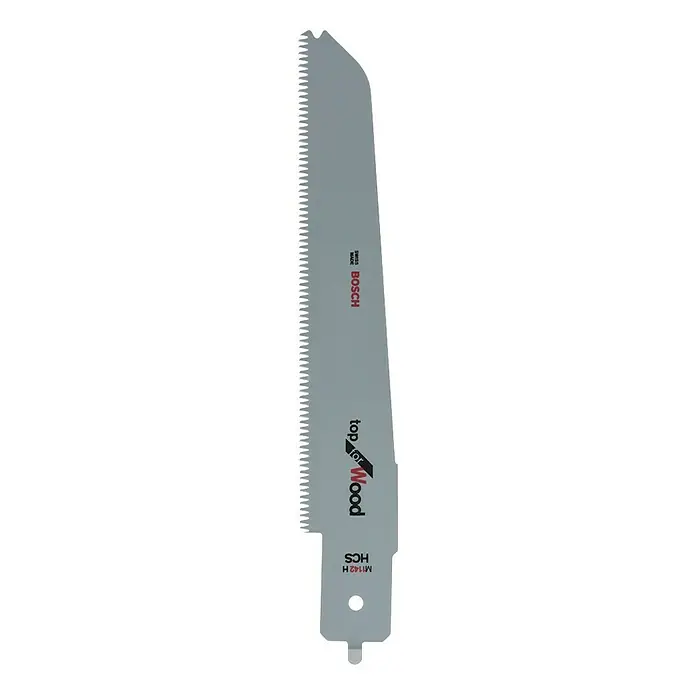Bosch Säbelsägeblatt M 1142 H - Konstruktionsholz, Zahnabstand: 2,3 mm - Bild einer Bosch Stichsägeblatt "Top for Wood" mit feiner Zahnteilung für saubere Holzschnitte, ideal für präzise Arbeiten.