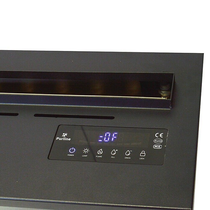 Purline Chimenea eléctrica Firecool Colors 150 (300 W, Negro, 19 x 150 x 24 cm) | BAUHAUS