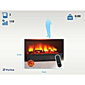 Purline Chimenea eléctrica Firecool Rustic Orange 70 (110 W, Negro, 27 x 70 x 33 cm) | BAUHAUS