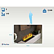 Purline Elektrischer Kamin Firecool Orange 70 (110 W, Schwarz, 19 x 70 x 24 cm) | BAUHAUS