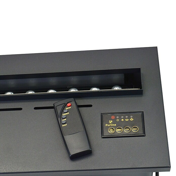 Purline Elektrischer Kamin Firecool Orange 70 (110 W, Schwarz, 19 x 70 x 24 cm) | BAUHAUS
