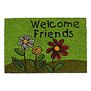 Kokos deurmat Ruco Print (Welcome Friends, Bont, 60 x 40 cm)