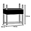 ShelterLogic Kaminholzregal (120 x 36 x 119 cm, Pulverbeschichtet)