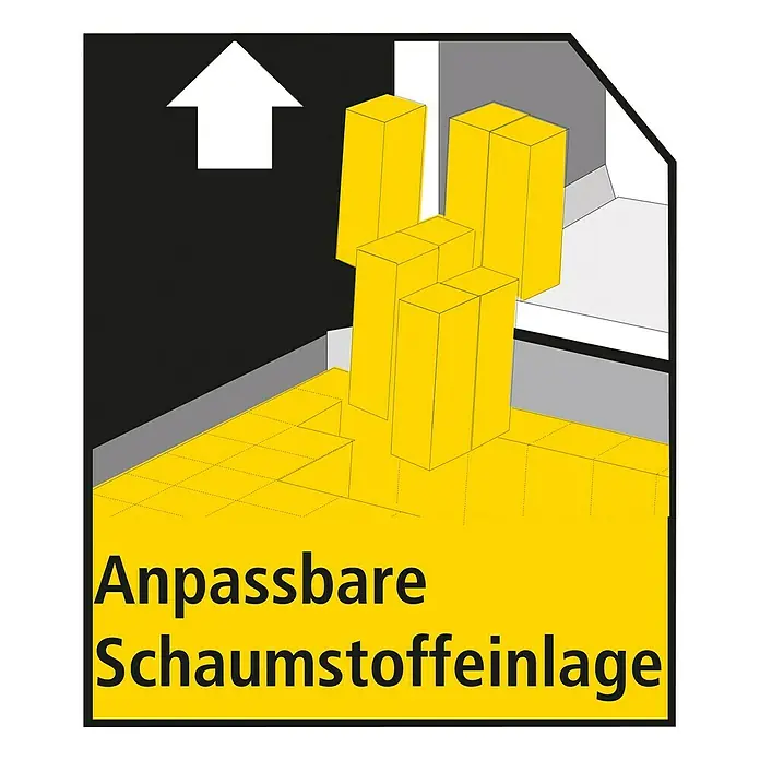 Stanley TSTAK Werkzeugkasten groß mit 2 Schubladen - 33,17 x 44 x 32,16 cm - Anpassbare Schaumstoffeinlage für sicheren Transport.