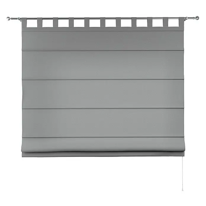 Dekoria Raffrollo - B x H: 120 x 160 cm - Graue Stoffrollos mit Schlaufenaufhängung und Zugschnur, ideal für eine moderne Fenstergestaltung und sanfte Lichtfilterung.