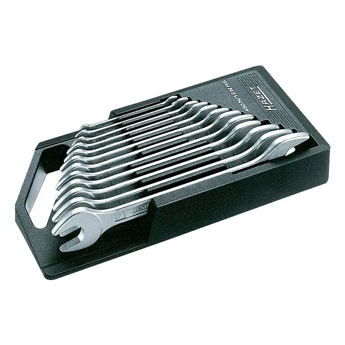 Hazet Doppelmaulschlüssel-Satz 450N/12NRS - Schlüsselweite: 6 mm - 32 mm - Satz Hazet 450N/12N-MZS Maulschlüssel, ideal für Profis und Heimwerker. Hochwertige Werkzeuge für präzises Arbeiten in Werkstatt und Garage.