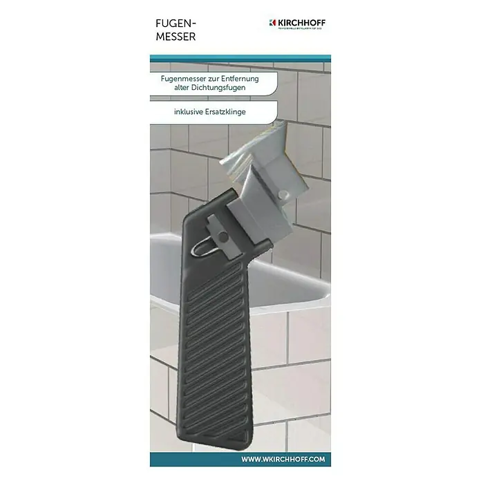 Fugenmesser - Material Klinge: Hartmetall - Fugenmesser zum Entfernen alter Dichtungsfugen mit Ersatzklinge für professionelle Installation. Das perfekte Werkzeug für präzise Arbeit.