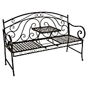 Garden Pleasure Gartenbank Saket mit hochklappbarem Tisch (B x T x H: 148 x 55 x 96 cm, Stahl, Schwarz) | BAUHAUS
