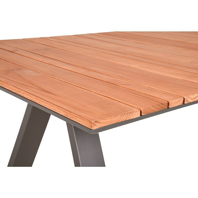 Garden Pleasure Gartentisch Davina (L x B x H: 180 x 90 x 74 cm, Teakholz, Natur/Anthrazit) | BAUHAUS