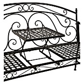 Garden Pleasure Gartenbank Saket mit hochklappbarem Tisch (B x T x H: 148 x 55 x 96 cm, Stahl, Schwarz) | BAUHAUS