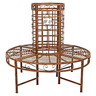 Garden Pleasure Baumbank Larissa 360° (Ø x H: 121 x 112 cm, Stahl, Rost-Bronze)
