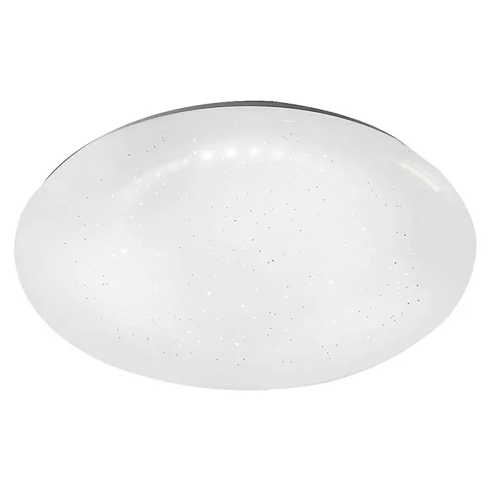Just Light LED-Deckenleuchte Skyler - 8 W, Weiß, Warmweiß, Durchmesser: 250 mm - Moderne LED-Deckenleuchte in Weiß mit Sterneneffekt für eine angenehme Beleuchtung im Wohnbereich, energieeffizient und stilvoll.