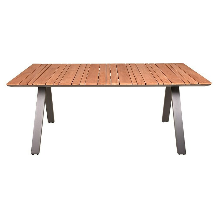 Garden Pleasure Gartentisch Davina (L x B x H: 180 x 90 x 74 cm, Teakholz, Natur/Anthrazit) | BAUHAUS