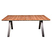 Garden Pleasure Gartentisch Davina (L x B x H: 180 x 90 x 74 cm, Teakholz, Natur/Anthrazit) | BAUHAUS
