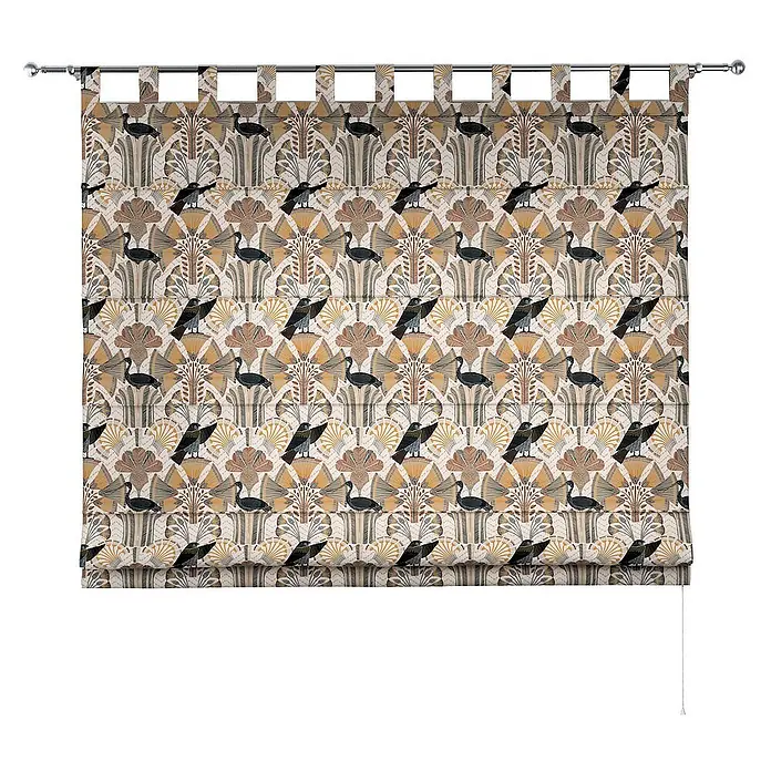 Dekoria Raffrollo - B x H: 130 x 170 cm - Dekoratives Rollo mit einem auffälligen Vogelmuster, ideal für die Fenstergestaltung und zur Ergänzung des Raumdekors mit einem Hauch von Natur.