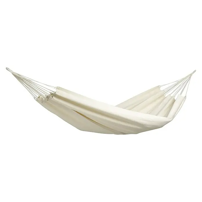 Amazonas Hängematte Barbados - L x B: 230 x 150 cm, Textil, Beige - Weiche, cremefarbene Hängematte, die Entspannung verspricht. Perfekt zum Relaxen im Garten oder auf der Terrasse. Hochwertige Verarbeitung sorgt für Komfort.