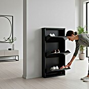 Zapatero Dunne (L x An x Al: 13,5 x 50 x 103,5 cm, Negro, Número de compartimentos: 3 ud., Metal) | BAUHAUS
