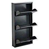 Zapatero Dunne (L x An x Al: 13,5 x 50 x 103,5 cm, Negro, Número de compartimentos: 3 ud., Metal) | BAUHAUS