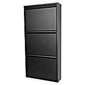 Zapatero Dunne (L x An x Al: 13,5 x 50 x 103,5 cm, Negro, Número de compartimentos: 3 ud., Metal) | BAUHAUS