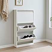 Zapatero Dunne (L x An x Al: 13,5 x 50 x 103,5 cm, Blanco, Número de compartimentos: 3 ud., Metal) | BAUHAUS