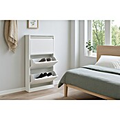 Zapatero Dunne (L x An x Al: 13,5 x 50 x 103,5 cm, Blanco, Número de compartimentos: 3 ud., Metal) | BAUHAUS