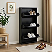 Zapatero Dunne (L x An x Al: 13,5 x 50 x 103,5 cm, Negro, Número de compartimentos: 3 ud., Metal) | BAUHAUS