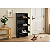 Zapatero Dunne (L x An x Al: 13,5 x 50 x 103,5 cm, Negro, Número de compartimentos: 3 ud., Metal) | BAUHAUS