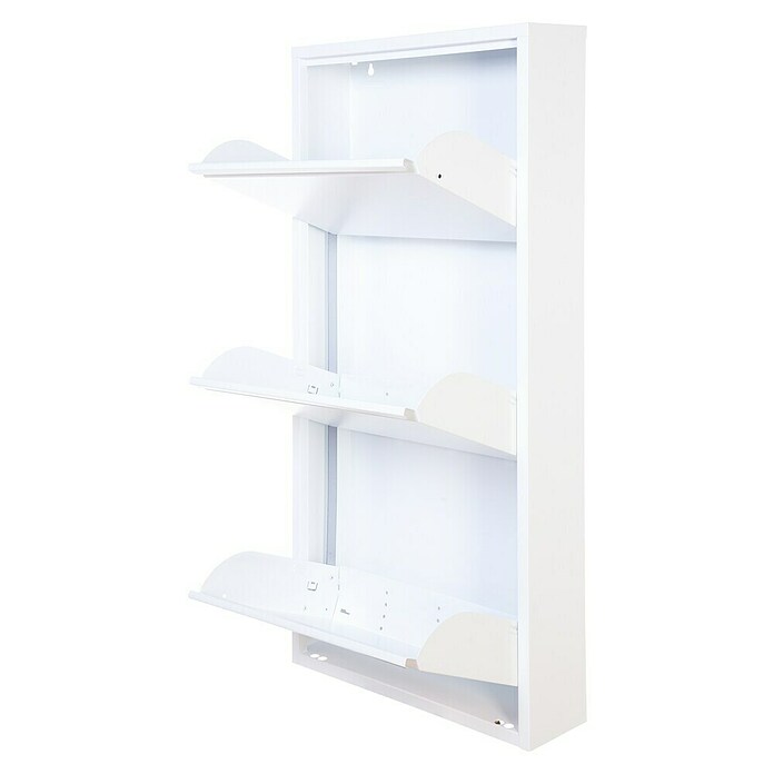 Zapatero Dunne (L x An x Al: 13,5 x 50 x 103,5 cm, Blanco, Número de compartimentos: 3 ud., Metal) | BAUHAUS