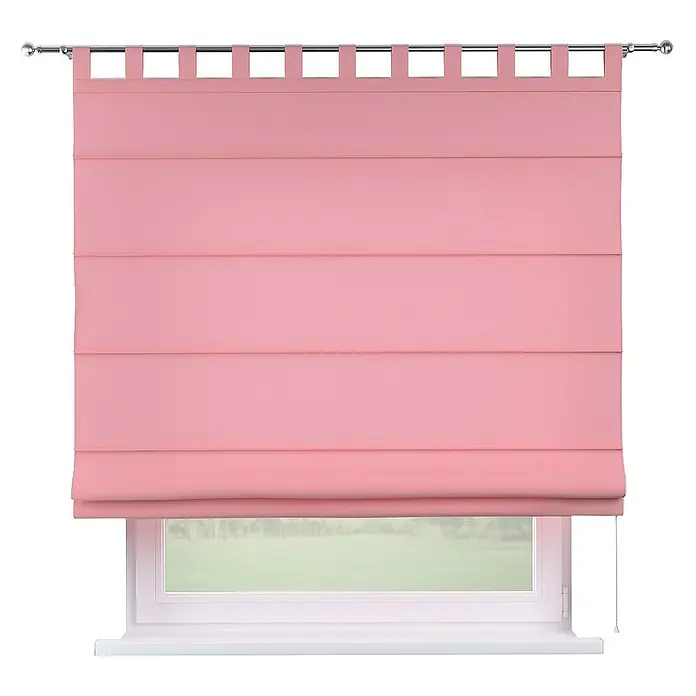 Dekoria Raffrollo - B x H: 100 x 170 cm - Rosa Raffrollo mit Schlaufenaufhängung am Fenster. Schöne Fensterdekoration für ein gemütliches Zuhause.
