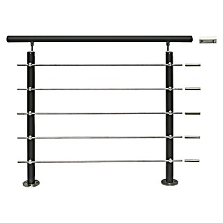 Treba Frewa Geländer-Set AG6 (Bodenmontage, Aluminium, Anthrazit, Edelstahl, Länge: 150 cm)