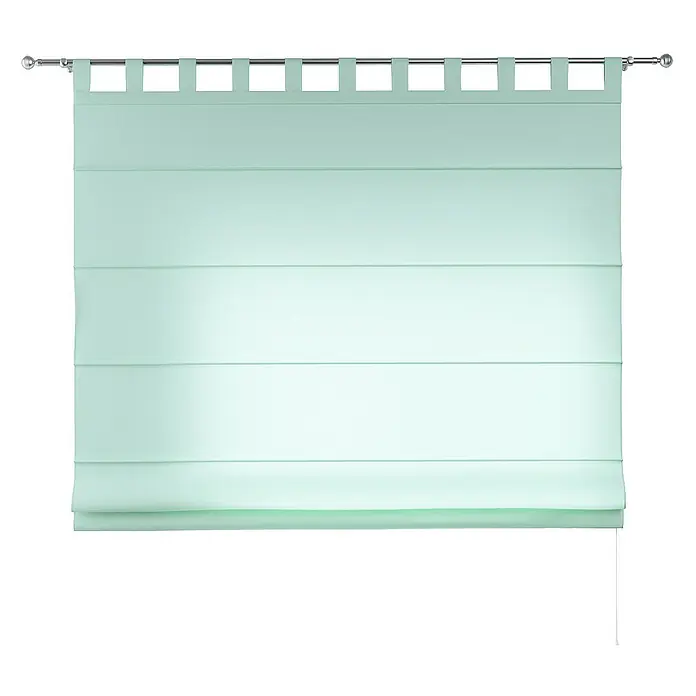 Dekoria Raffrollo - B x H: 100 x 170 cm - Hellgrüne Faltrollos mit Schlaufenaufhängung und Bedienkordel, ideal für sanftes Licht und Privatsphäre.