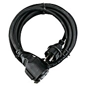 Profi Depot Gummi-Verlängerung (5 m, Schwarz, IP44, H07RN-F3G1,5)
