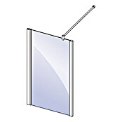 Camargue Joy Douchewand, kort element (50 x 150,5 cm, Gecoat, Dikte: 6 mm, Zilver)