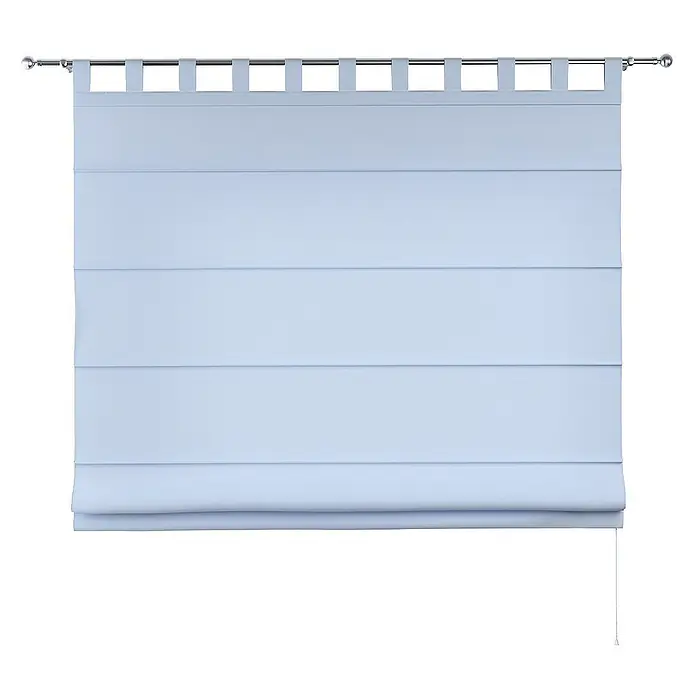 Dekoria Raffrollo - B x H: 120 x 160 cm - Elegante, hellblaue Raffrollos mit Schlaufenaufhängung für eine stilvolle Fensterdekoration und sanfte Lichtsteuerung im Raum.