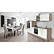 Respekta Composición de cocina (Ancho: 300 cm, Con dispositivos eléctricos, Blanco)