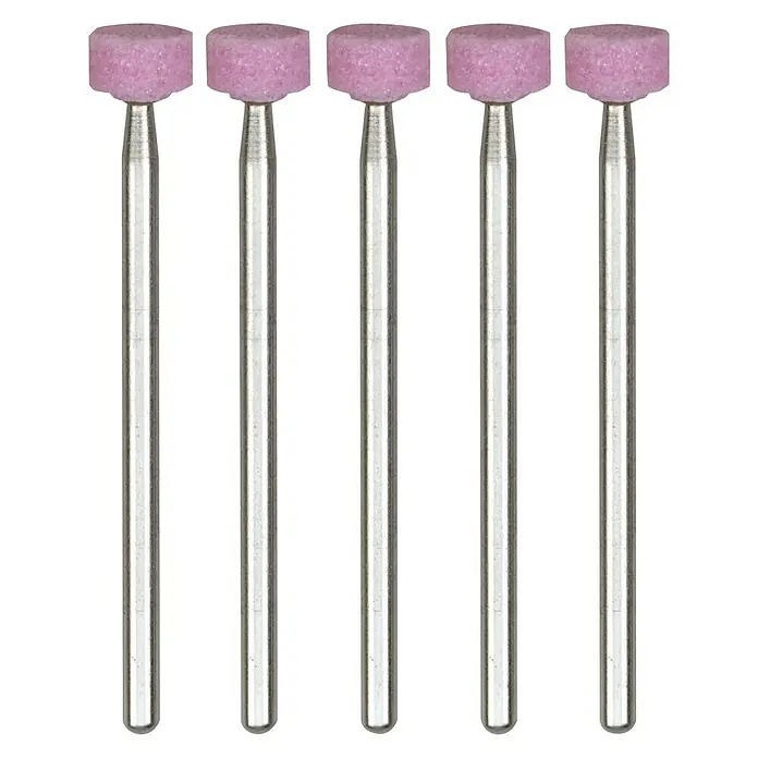 Proxxon Edelkorund-Schleifstifte No 287766 mm Rad, 5 Stk. - Set mit 5 Schleifstiften, ideal zum Polieren und Glätten verschiedener Materialien mit einem Dremel. Perfekt für präzise Arbeiten.